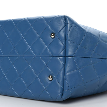 Chanel Calfskin Perforated Up In The Air North South Tote Blue 9 of 9