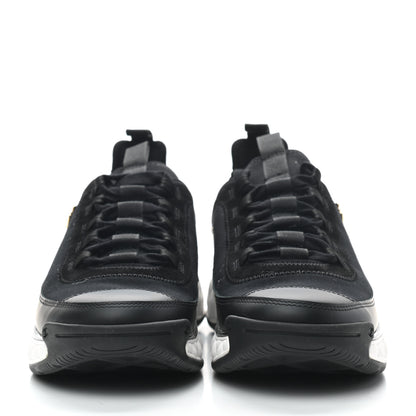 Chanel Velvet Calfskin Mixed Fibers CC Sneakers 38.5 Black 2 of 8