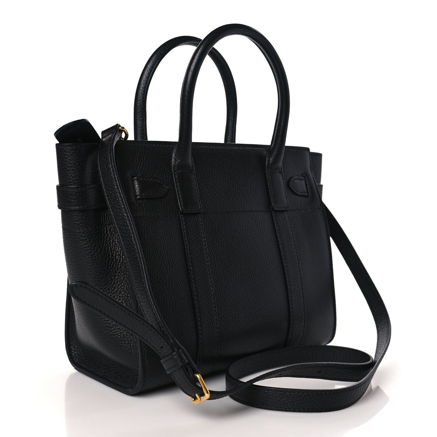 Small Classic Grain Mini Zipped Bayswater Black