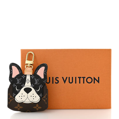Louis Vuitton Monogram Frenchie Dog Bag Charm Key Holder Black 8 of 8