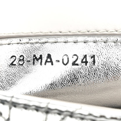 Christian Dior Metallic Calfskin Cannage Medium Caro Bag Argent 7 of 13