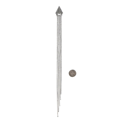 Gucci Crystal Triangle Tassel Single Drop Earring 2 of 4