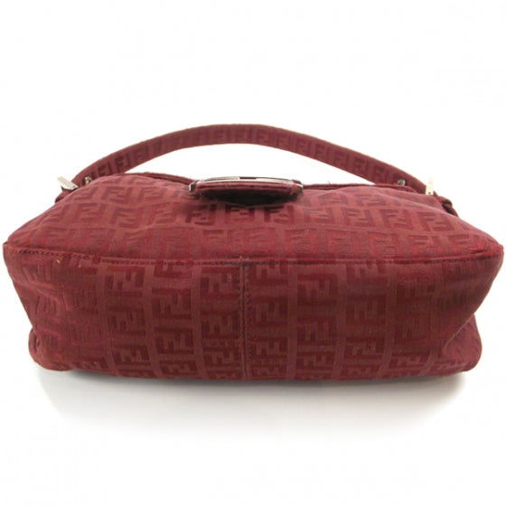 Fendi Zucchino Baguette Burgundy 4 of 12
