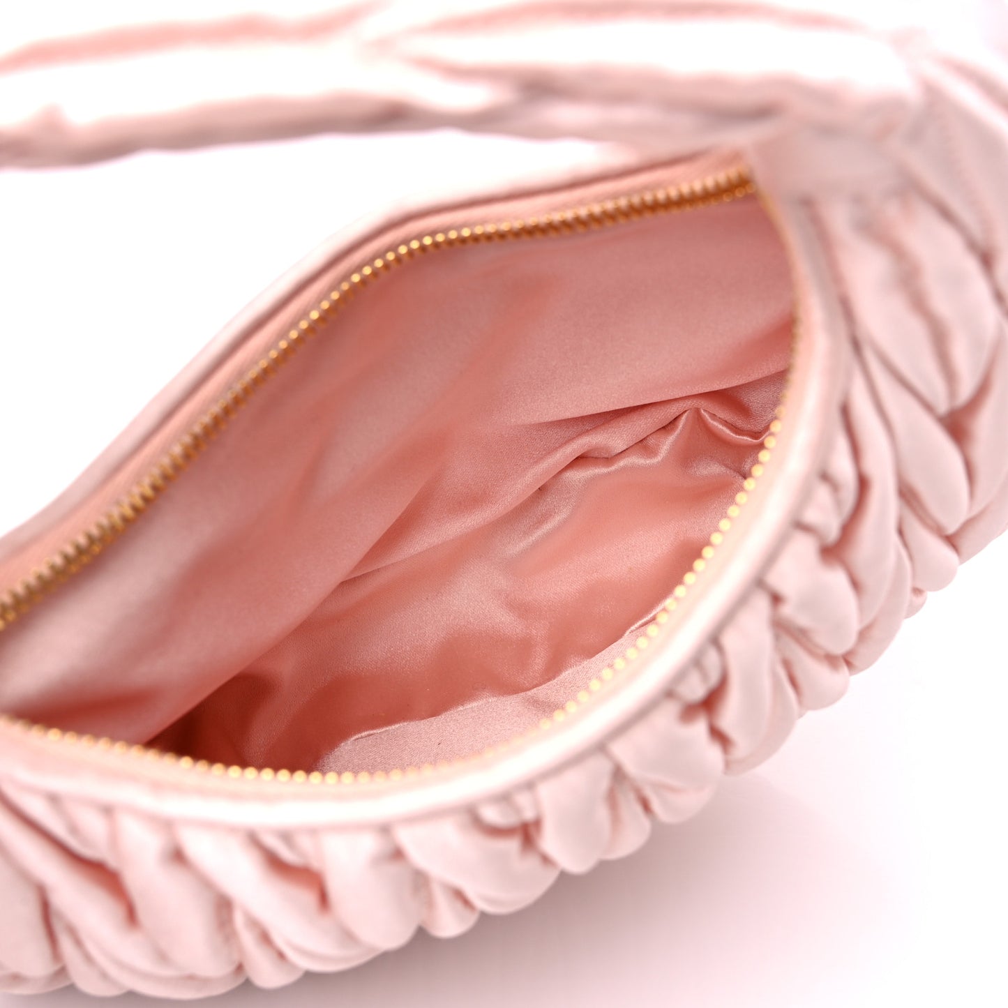 Satin Matelasse Wander Hobo Alabaster Pink