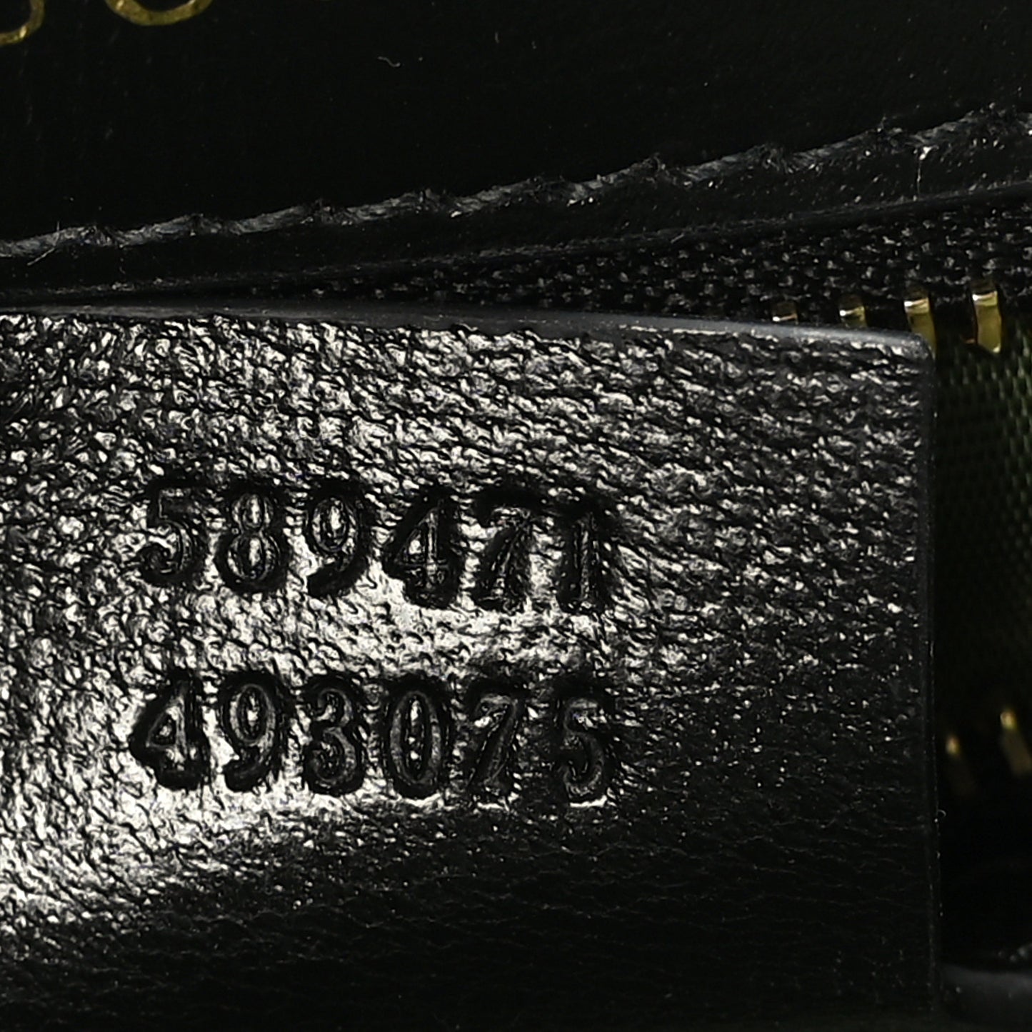 Textured Calfskin Medium Torchon GG Ring Shoulder Bag Black