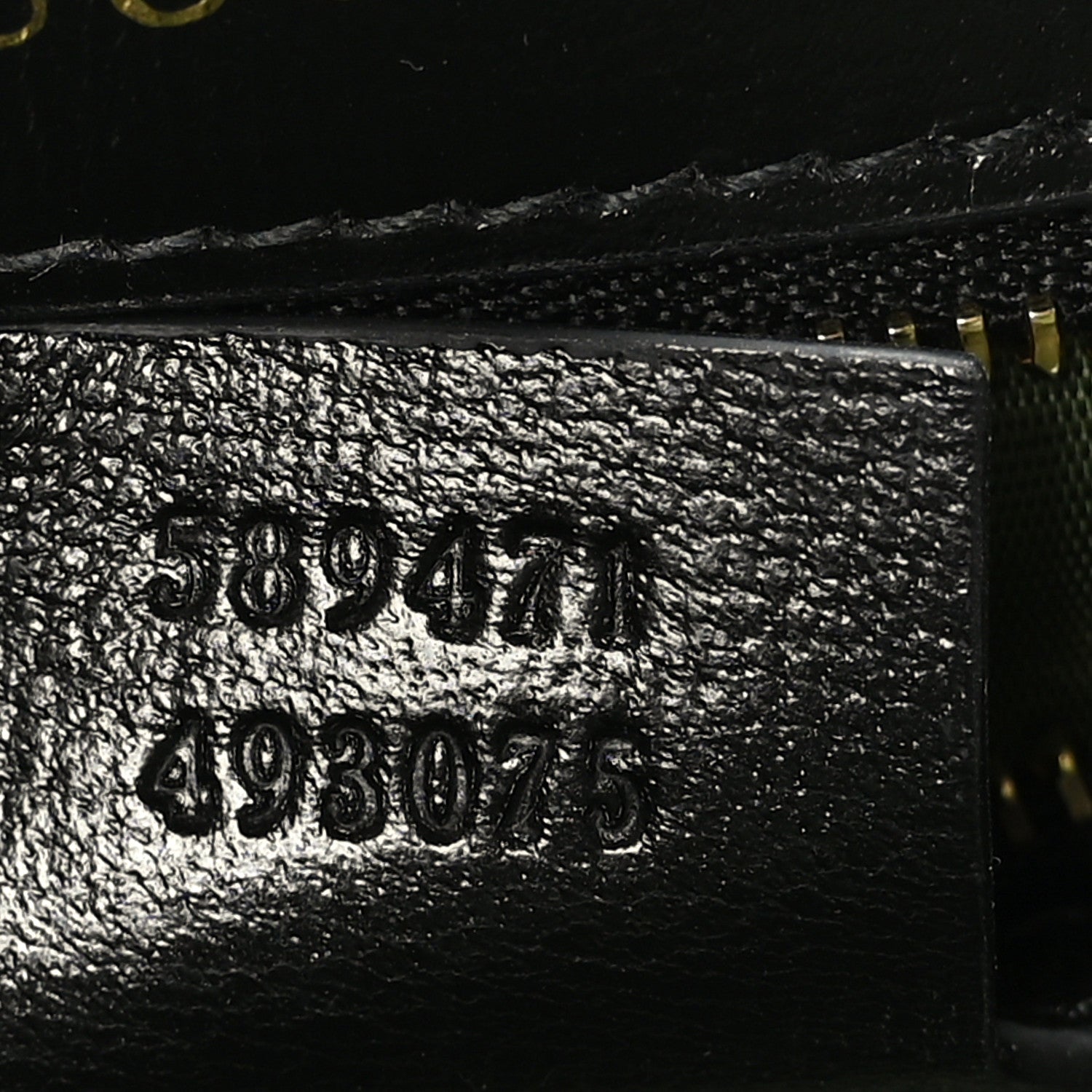 Gucci Textured Calfskin Medium Torchon GG Ring Shoulder Bag Black 7 of 9