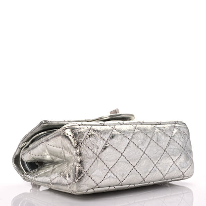 Chanel Metallic Aged Calfskin Quilted 2.55 Reissue 224 Flap Silver 4 of 12