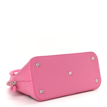 Balenciaga Signature Grained Calfskin Logo M Ville Top Handle Bag Rose Bubblegum Black 4 of 11