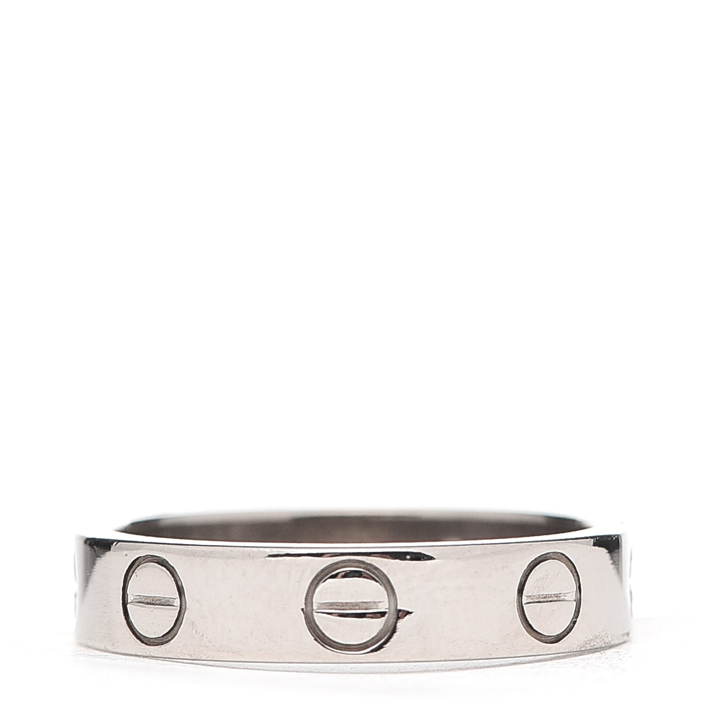 18K White Gold 3.5mm LOVE Wedding Band Ring 46 3.75