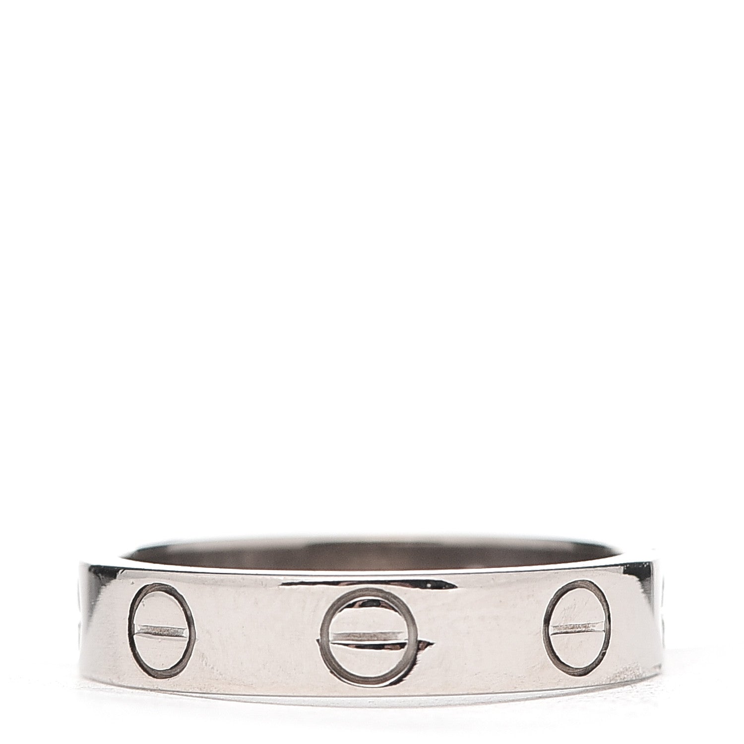 Cartier 18K White Gold 3.5mm LOVE Wedding Band Ring 46 3.75 3 of 5