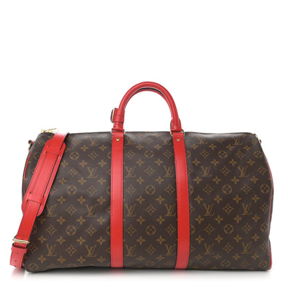 Louis Vuitton Calfskin Monogram Keepall Bandouliere 50 Coquelicot 1 of 9