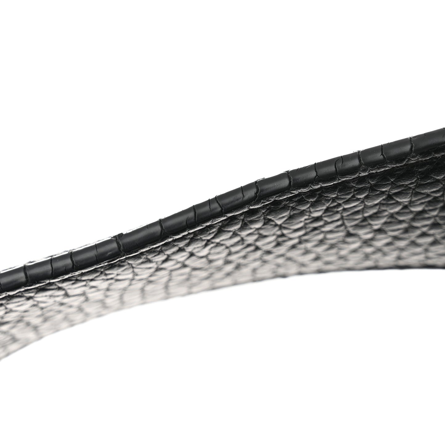 Grained Calfskin Saddle Soft Bag Black