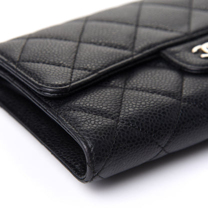 Chanel Caviar Quilted Large Flap Wallet Black 9 of 11