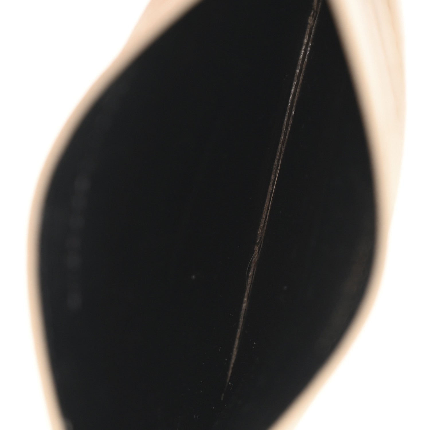 Saint Laurent Grain De Poudre Matelasse Chevron Monogram Credit Card Case Dark Beige 5 of 11