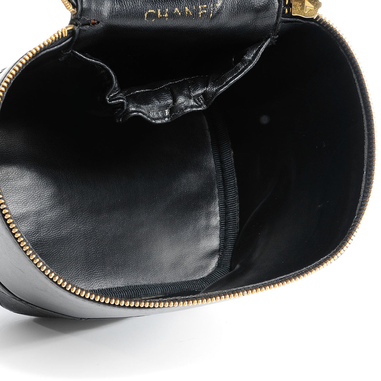 Lambskin Vanity Cosmetic Bag Black