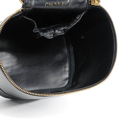 Chanel Lambskin Vanity Cosmetic Bag Black 5 of 7