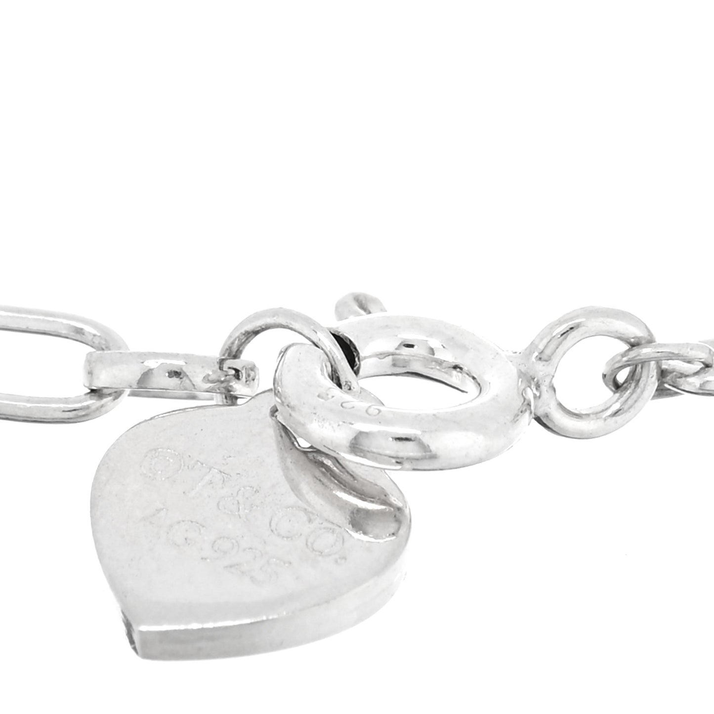 Sterling Silver Enamel Love Notes Logo Charm Bracelet Blue