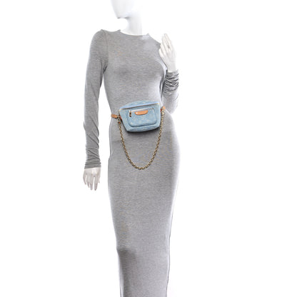 Louis Vuitton Monogram Denim Mini Bumbag Sky Blue 3 of 10