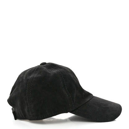 Chanel Suede Goatskin CC Cap Hat Black 4 of 7
