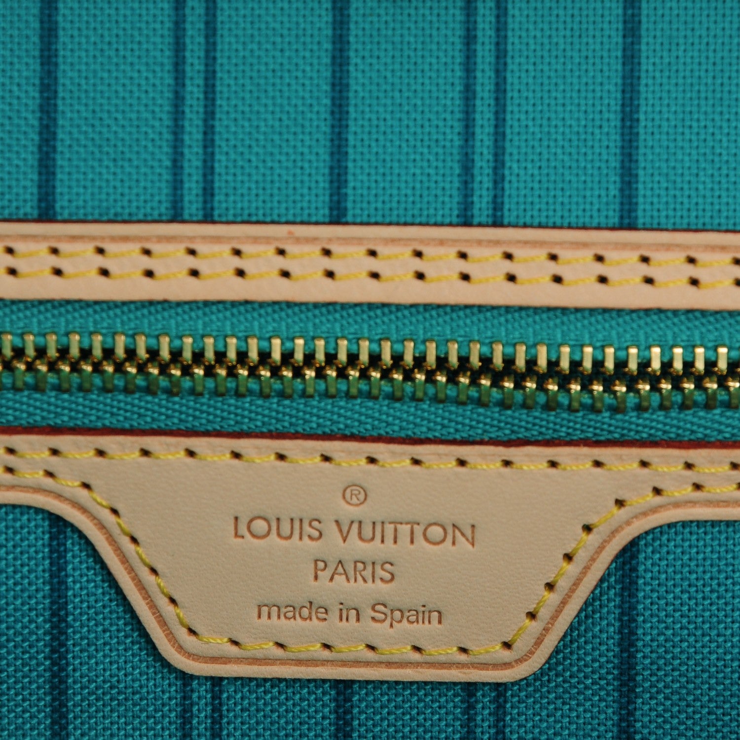 Louis Vuitton Monogram V Neverfull MM Turquoise 7 of 9