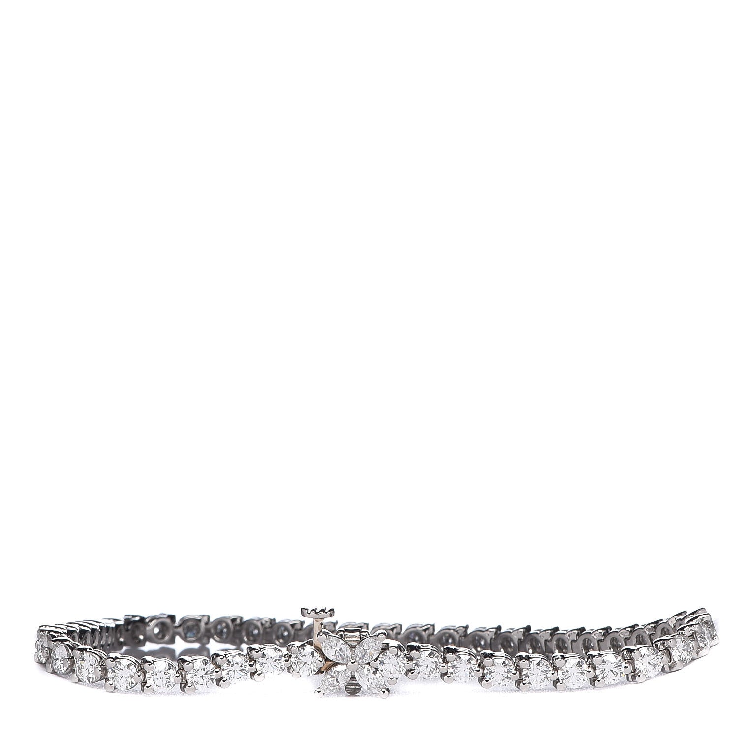 Tiffany Platinum Diamond 4.49ctw Victoria Tennis Bracelet 1 of 6