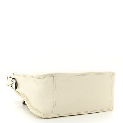 Prada Vitello Daino Soft Hobo Messenger Bag White 4 of 16