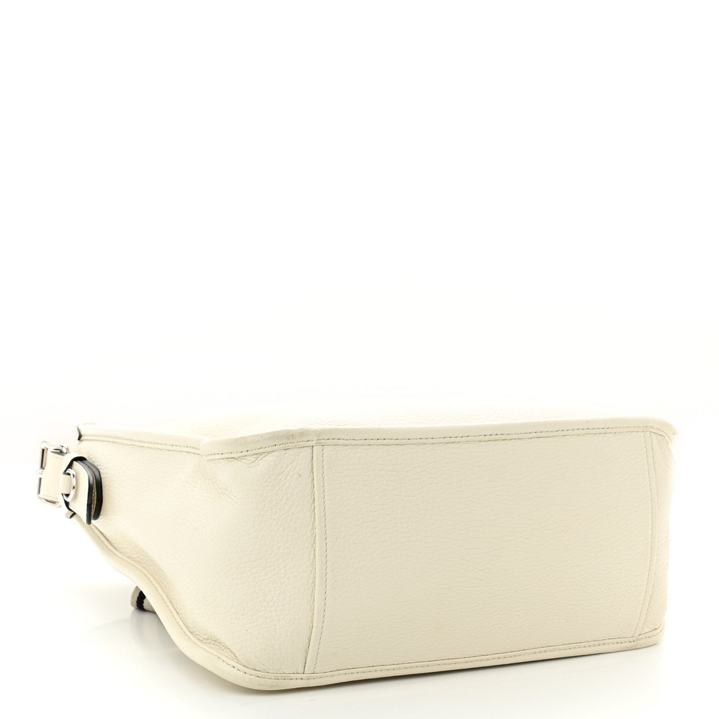 Vitello Daino Soft Hobo Messenger Bag White