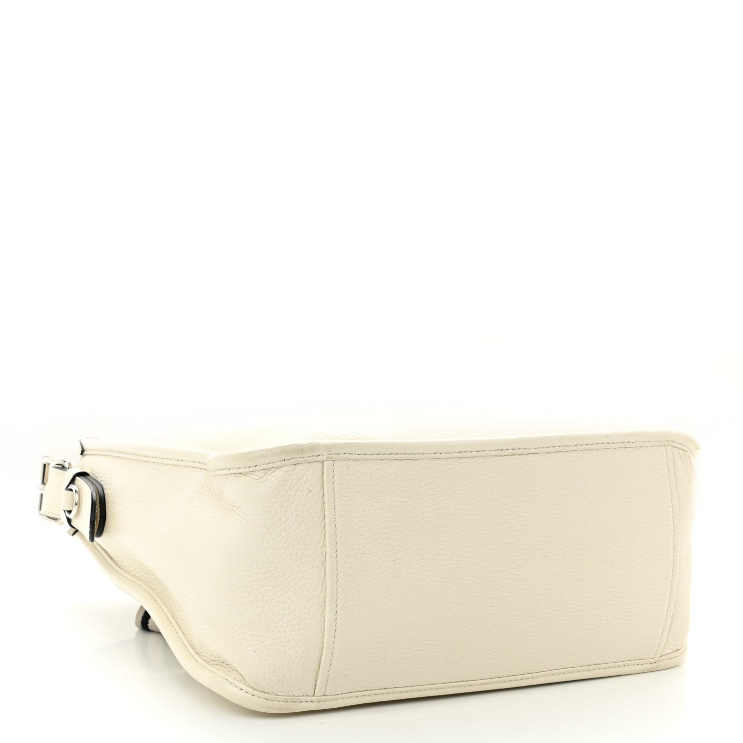 Prada Vitello Daino Soft Hobo Messenger Bag White 4 of 16