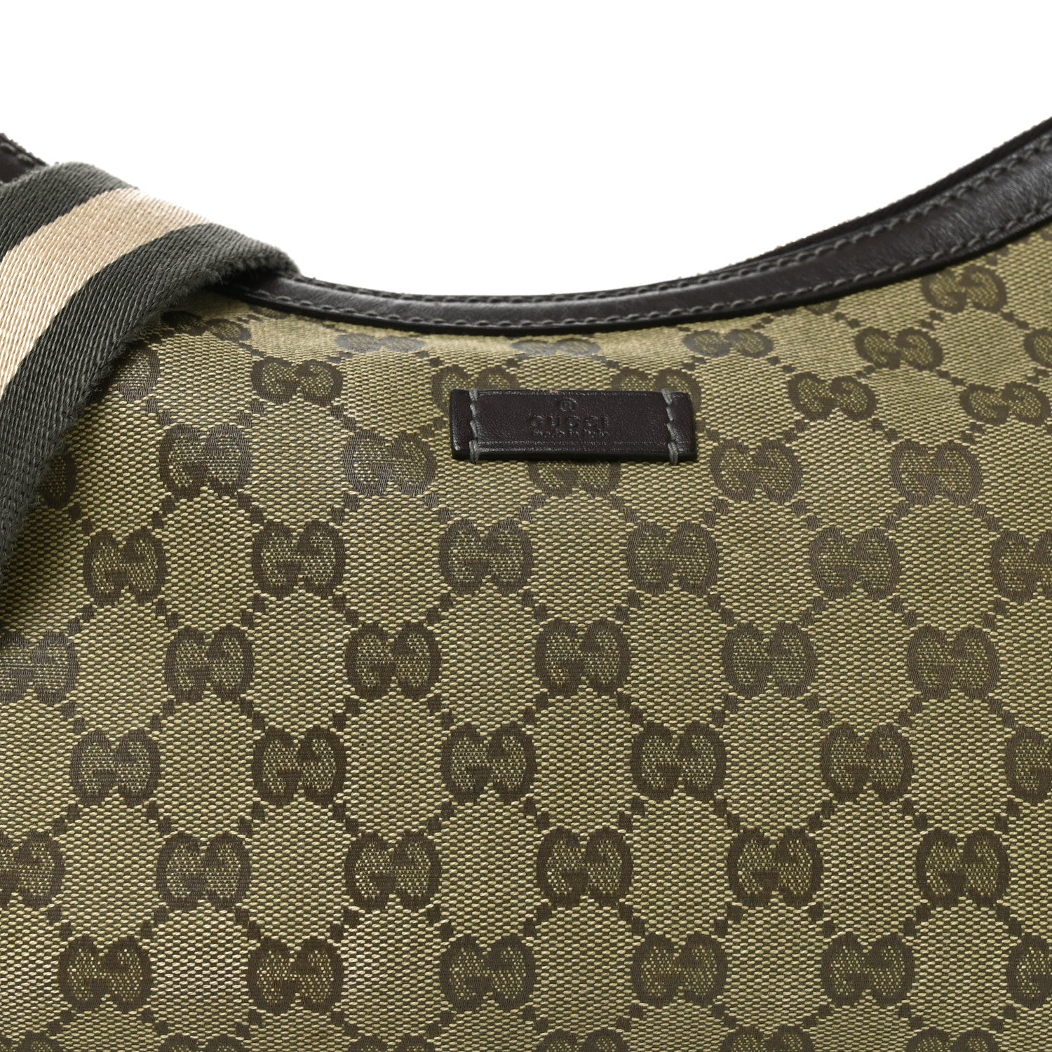 Gucci Monogram Medium Half Moon Hobo Green 8 of 10