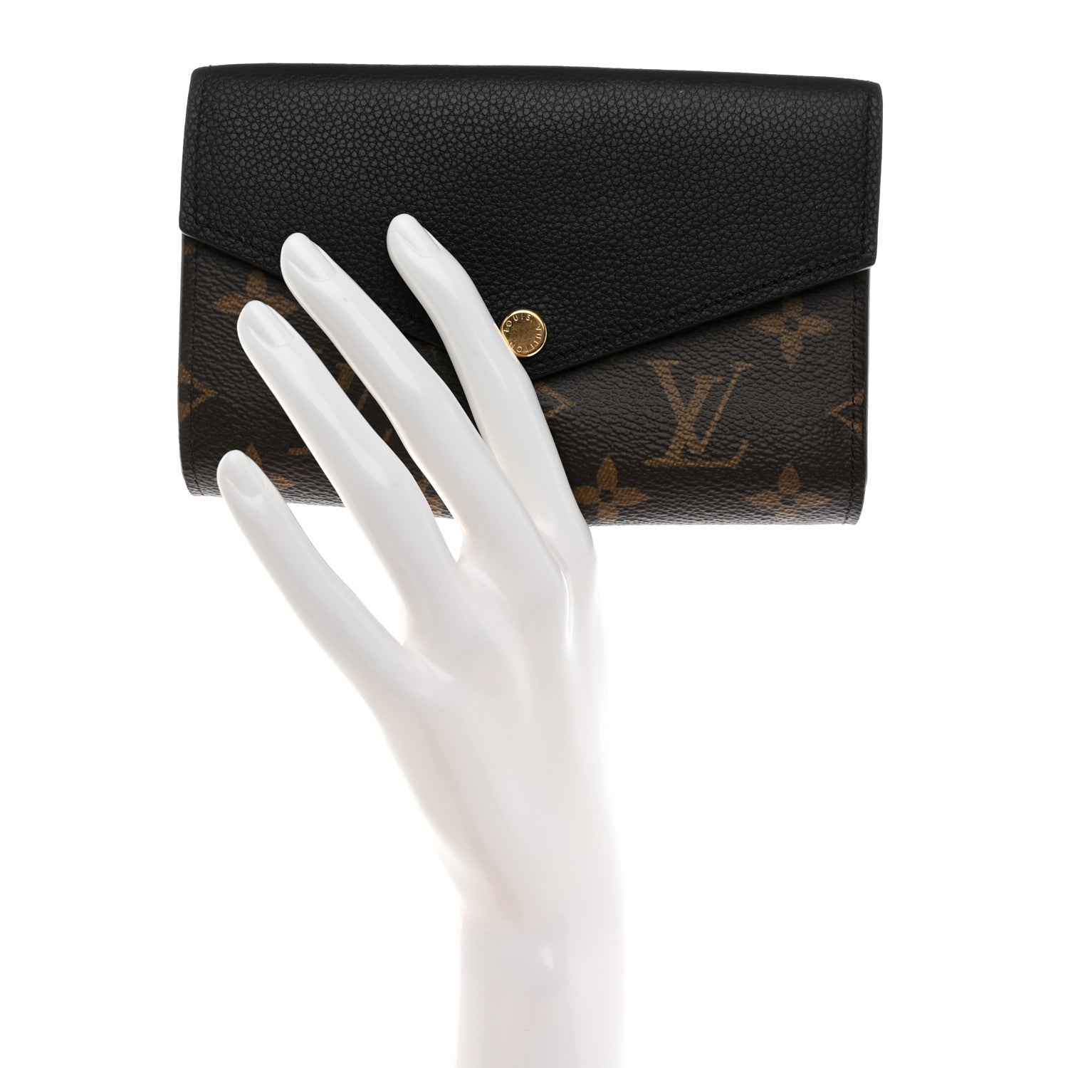 Louis Vuitton Monogram Pallas Compact Wallet Black 2 of 10