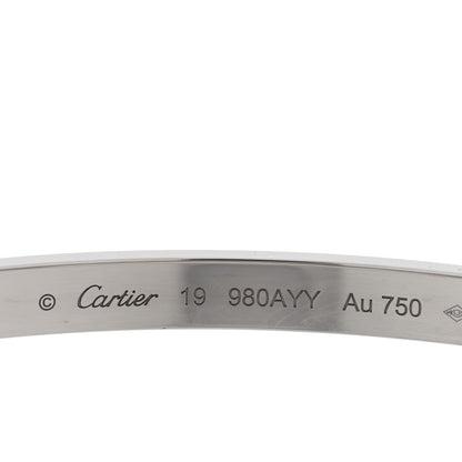 Cartier 18K White Gold Medium LOVE Bracelet 19 3 of 7