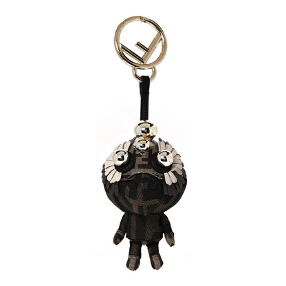 Fendi Nappa Zucca Zucchino Pearl F is Fendi Space Monkey Bag Charm Camelia Carbone Mogano Panna 1 of 5