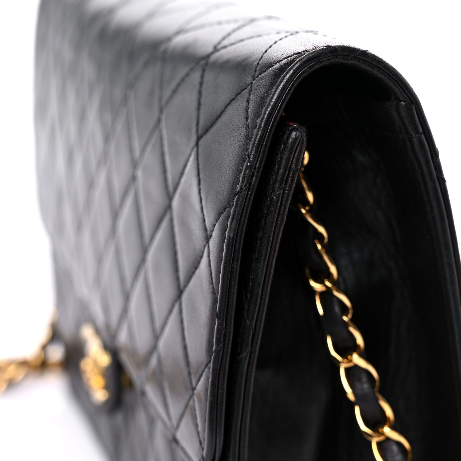 Chanel Lambskin Quilted Medium Single Flap Black 21 of 22