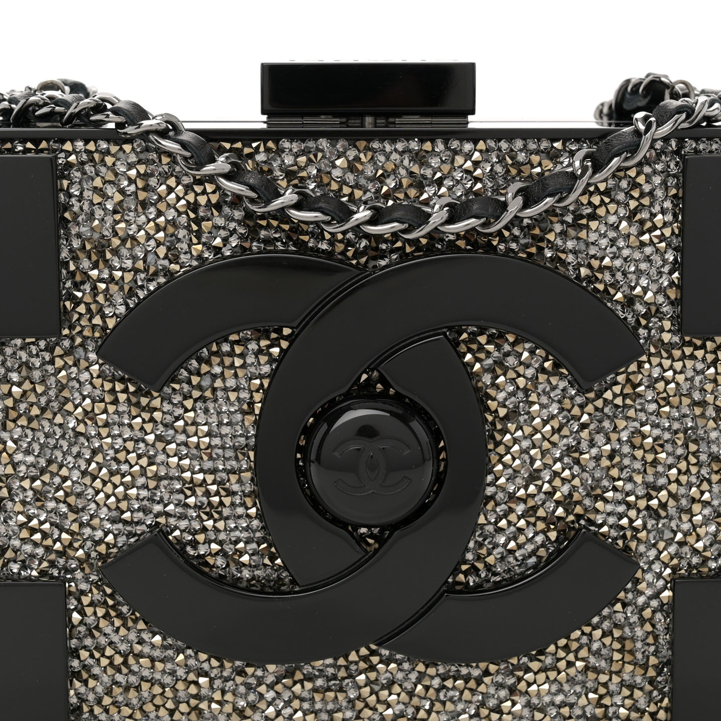 Plexiglass Crystal Lego Clutch Black