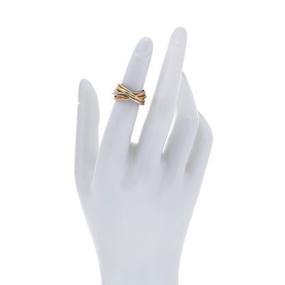 Cartier 18K Pink Yellow White Gold 7 Band Trinity Ring 51 5.75 2 of 6