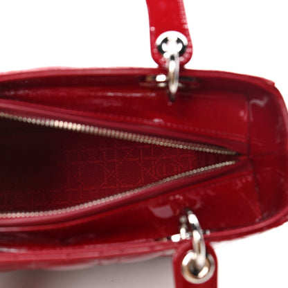 Christian Dior Patent Cannage Medium Lady Dior Red 5 of 5