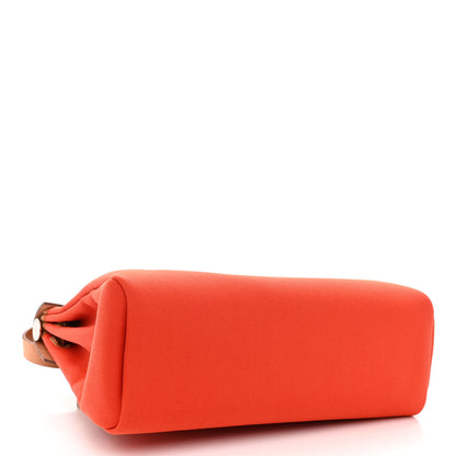 Hermes Vache Hunter Toile Herbag Zip Retourne 31 PM Orange Mecano Fauve 4 of 9