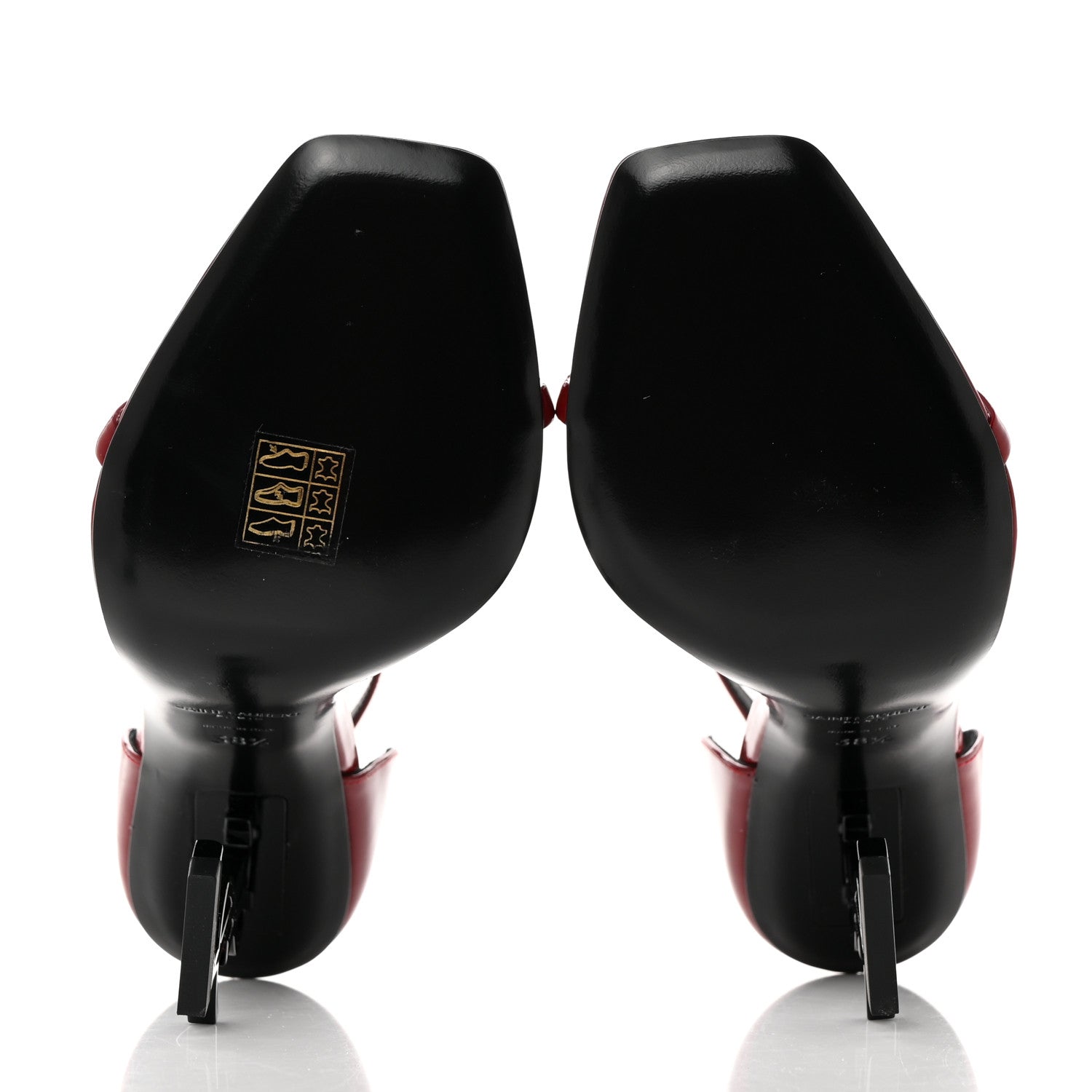 Saint Laurent Patent Opyum 110 Sandals 38.5 Hot Red 5 of 10