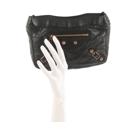 Balenciaga Agneau Giant 12 Rose Gold Hardware Cosmetic Pouch Black 2 of 7
