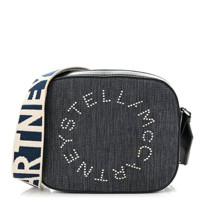 Stella McCartney Denim Eco Alter Nappa Studded Logo Camera Bag 1 of 12