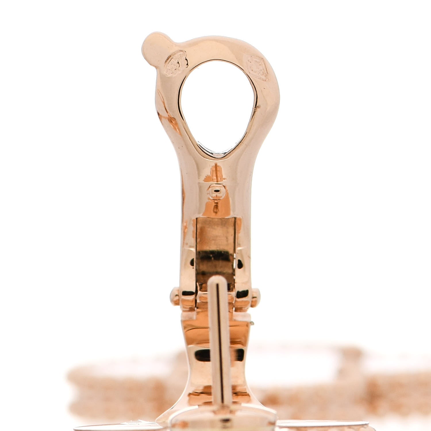 Van Cleef & Arpels 18K Rose Gold Guilloche Carnelian 2 Motifs Magic Alhambra Earrings 4 of 6