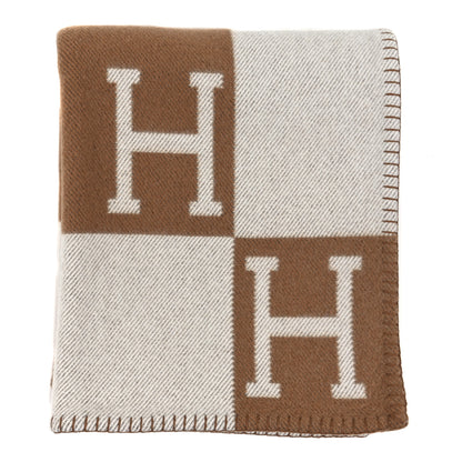 Hermes Wool Cashmere Avalon Blanket Ecru Camel 1 of 3