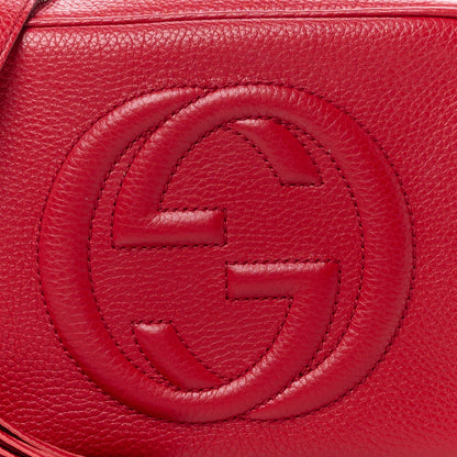 Gucci Pebbled Calfskin Small Soho Disco Bag Vibrant Red 9 of 17