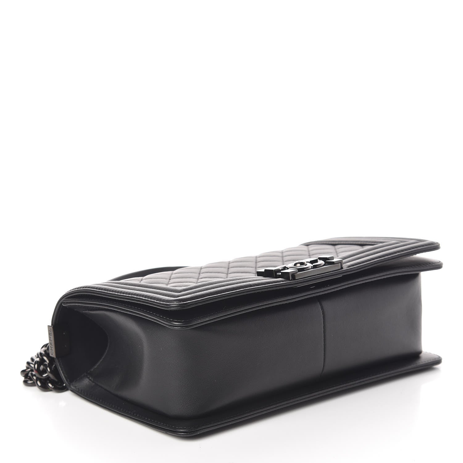 Chanel Calfskin Quilted Medium Boy Flap So Black 4 of 10