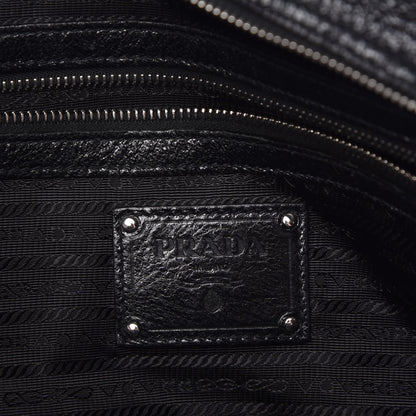 Prada Tessuto Nylon Cervo Lux Dome Satchel Black 7 of 9
