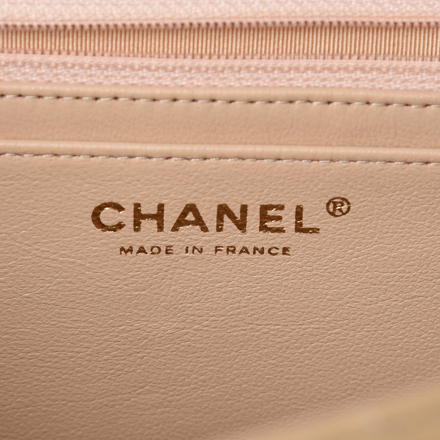 Lambskin Quilted Jumbo Single Flap Beige Clair