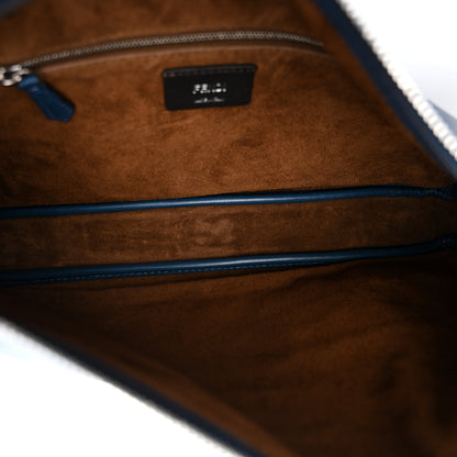 Fendi Vitello Medium Simply Fendi Shoulder Bag Blue 5 of 10