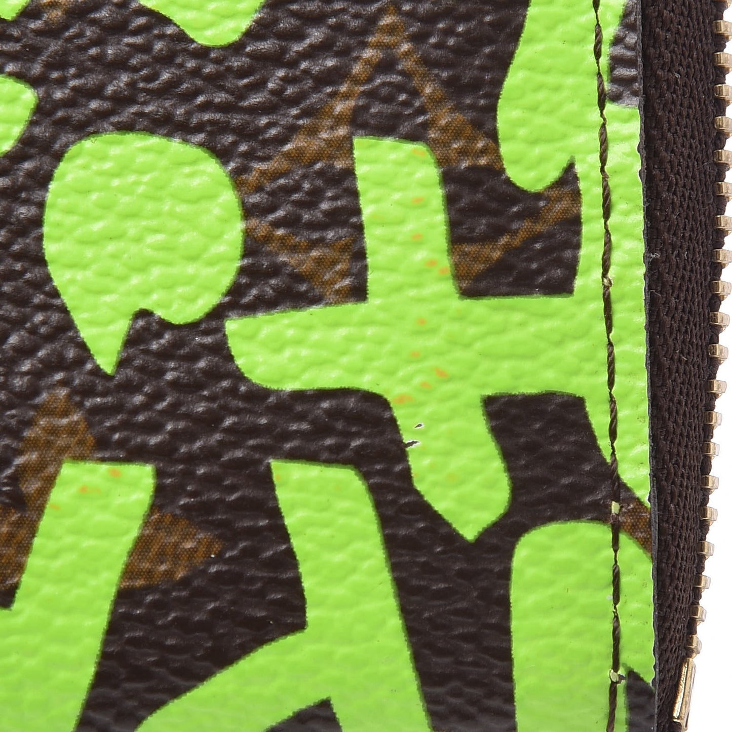 Monogram Graffiti Zippy Coin Purse Wallet Green