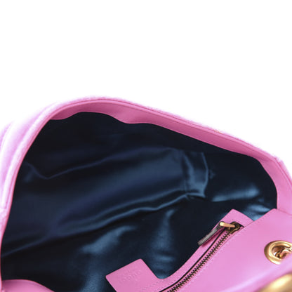 Gucci Velvet Matelasse Marquise Crystals Embroidered Small GG Marmont Shoulder Bag Malva 5 of 10