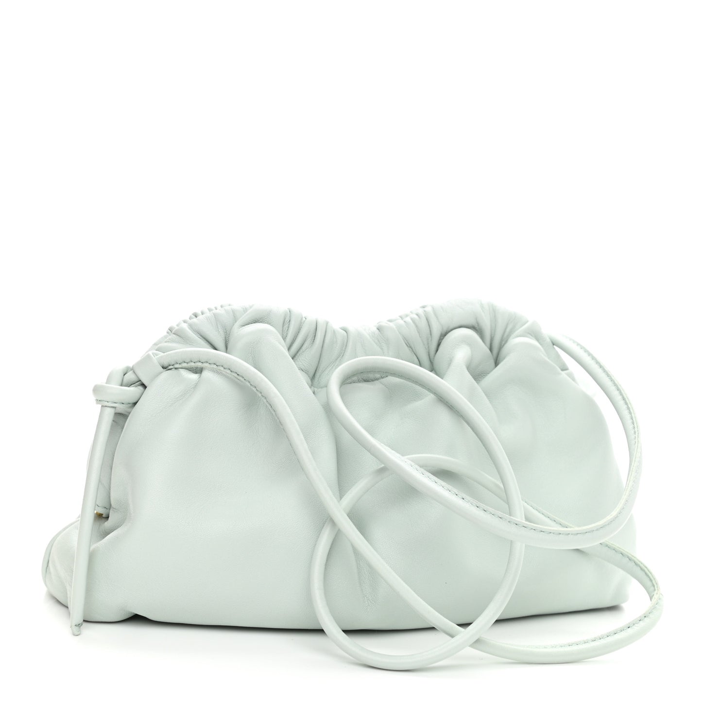 Lambskin Mini Cloud Clutch Seafoam